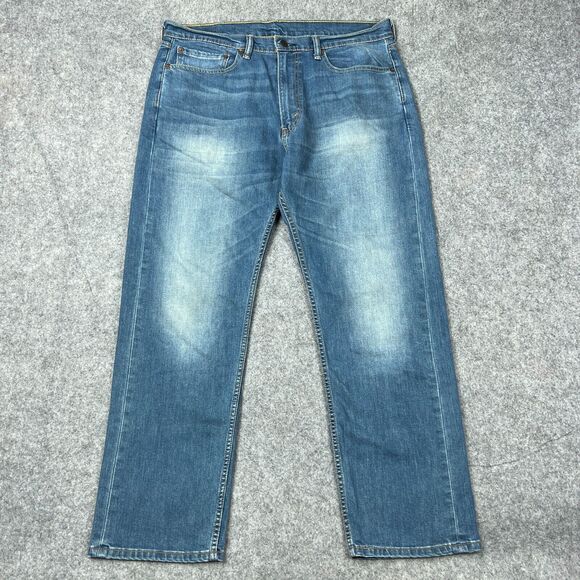 Levi’s Jeans Mens 36 X 30 505 Straight Leg Regular Faded Blue Denim Pants - Picture 1 of 13